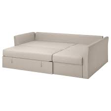 Holmsund Sleeper Sectional 3 Seat Nordvalla Beige In 2020 Sofa Bed With Chaise Corner Sofa Bed Sofa Bed Design