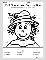 Fall color by number free. Color By Number Fall Themed Math Subtraction Coloring Pages For Fall Fall Math And Literacy Abcteach