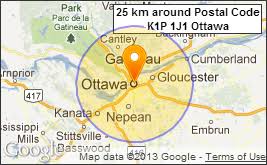 5km radius displays a map of your current location overlayed with a circle of 5km radius from your home or location. Postal Code Radius Zipcodesoft