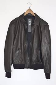 Brand New Replay Mens Epaulette Leather Bomber Jacket Medium Moto Ebay Link Leather Bomber Leather Bomber Jacket Bomber Jacket
