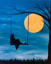 Image Result For Easy Acrylic Painting Ideas For Beginners On Canvas Simple Canvas Paintings Beginner Painting Silhouette Painting