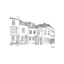 Buy pen and ink stippled victorian house drawing art prints by dulce diane clements at imagekind.com. Etsy A Row Of Odd Little Houses Minimal Drawings Sketch Book City Sketch