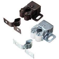 Cabinet cupboard spring press open door catch tip touch push latch 2pcs. Double Roller Catch Cupboard Cabinet Door Furniture Latch Hardware With Spear Strike Alexnld Com