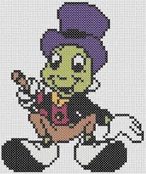 Kids can use graph paper to design their own patterns or they can check out one of the free beginner cross stitch patterns on my website. Disney Cross Stitch Patterns Pdf Pinocchio S Jiminy Cricket Cross Stitch 4 Free
