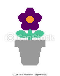 8bit painter is a pixel art editor sticking to ease of use. Flower Pote Ilustracao Vetorial Violeta 8 Bit Pixel Art Canstock
