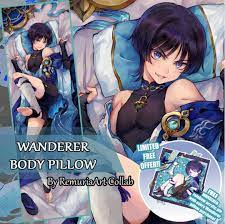 Wanderer scaramouche Body Pillow Cover Genshin Impact Fan Art NSFW  Available - Etsy