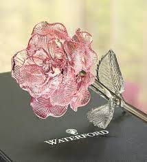 Waterford Glass Rose Waterford Pink Glass Rose Gifts By 1 800 Flowers Crystal Flower Glass Flowers Crystal Rose