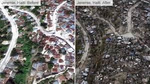 Police forces have been deployed since wednesday evening in order to. Hurricane Matthew Haiti South 90 Destroyed Bbc News