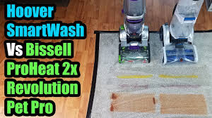 Hoover impresses with a cheap yet highly versatile carpet cleaner, perfect for small carpet cleaning jobs. Hoover Smartwash Vs Bissell Proheat 2x Revolution Pet Pro Carpet Cleaner Youtube