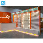 New Design Mobile Glass Jewelry Display showcase for Shopping Mall