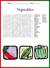 Check your puzzles puzzlemaker uses a word filter to prevent the random creation of offensive words. Vegetables Word Search Puzzle