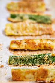 Transfer coated zucchini strips to the prepared baking sheet. Crispy Baked Zucchini Fries Recipe Best Zucchini Sticks