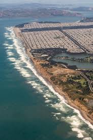 Ocean Beach Sanfrancisco Great for strolling and flying kites, but the water is frigid and the currents hazardous for all. reddit
