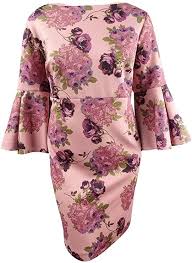 Animal prints, floral patterns, and classic chevron stripes work their. Betsey Johnson Women S Plus Size Vintage Floral Print Scuba Midi Dress With Bell Sleeves At Amazon Women S C Plus Size Vintage Little Fashion Bell Sleeve Dress