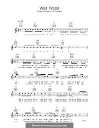 Maybe you would like to learn more about one of these? Wild World By C Stevens Sheet Music On Musicaneo