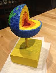 Earth Layer Project Using Styrofoam Ball Acrylic Paint Pencil And Wood For Stand Earth Layers Project Earth Layers Earth Projects