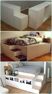 Hang your laundry hamper on the back of your bedroom door. Diy Ikea Kitchen Cabinet Platform Bed Instructions Diy Space Savvy Bed Frame Design Concepts Instructio Bett Mit Stufen Bett Selber Bauen Schlafzimmer Design