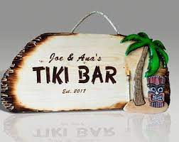 Custom Tiki Bar Signs Personalized Tiki Hut Sign Wooden Beach Bar Sign Wall Hanging Wood Burning Tropical Deco Tiki Bar Signs Tiki Bar Personalized Bar Signs
