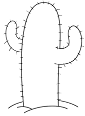 Draw a guideline for its center. How To Draw A Cactus Easy Step By Step Learn How To Draw