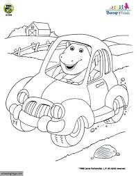 Barney The Dinosaur Black And White Dinosaur Barney Driving Coloring Page Dinosaur Coloring Pages