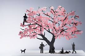 1 100 Architectural Model Accessories Series No 11 Cherry Blossom I Want Paper Art Art Paper Crafts