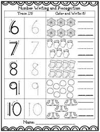 Winter Math 1 10 Writing Worksheet In 2020 Winter Math Writing Worksheets Math