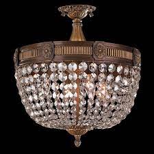 European style gold chandelier crystal lighting white fabric lampshade chandeliers led lights for home. W33353b16 Cl Winchester 4 Light Antique Bronze Finish Crystal Semi Flush Mount