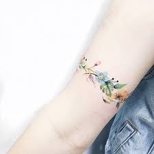 Flower Bracelet Forearm Bracelet Flower Forearm Blumen Armband Blumen Tattoo Tattoo Arm Frau Blumen