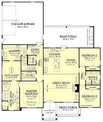 House plans 12×11 with 3 bedrooms hip roof. 3 Bedroom 2 Bath Floor Plans Family Home Plans