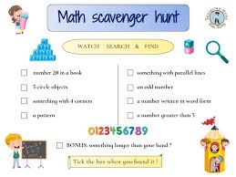 7 neighborhood scavenger hunt ideas. Math Scavenger Hunt Treasure Hunt 4 Kids Free Game For Kids