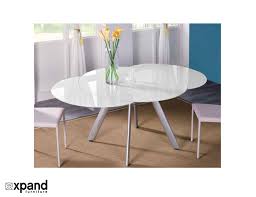 The Butterfly Expandable Round Glass Dining Table Glass Dining Room Table Glass Round Dining Table Extendable Glass Dining Table