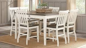 Keston White 7 Pc Square Counter Height Dining Room 979 99 Find Affordable Dini Counter Height Dining Room Tables Counter Height Dining Sets Dining Room Sets