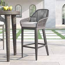 ( 4.0) out of 5 stars. Milano 29 Patio Bar Stool With Cushion Joss Main
