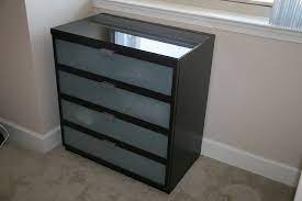 Hopen 4 Drawer Chest Black Brown Frosted Glass Ikea Bedroom Furniture Ikea Hemnes Dresser Black Bedroom Furniture