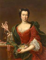 1730 Unknown French Artist Portrait Of An Unknown French Lady Holding Flowers And A Red Squirrel With A Bell Collar Portrait Female Portrait 1730s Fashion