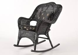 Black Painted Wicker Rocking Chair Rocking Chair Wicker Rocking Chair Painted Wicker