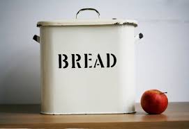 Vintage Bread Box Cream Enamel Bread Bin English Cottage Chic Kitchen Decor Retro 1950s Country Kitchen Industrial Kitchen