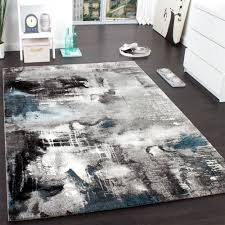 1,5 jahre alt tierfreier nichtraucherhaushalt. Teppich Modern Designer Teppich Leinwand Optik Meliert Grau Turkis Creme Kaufen Bei Diva Teppich Center