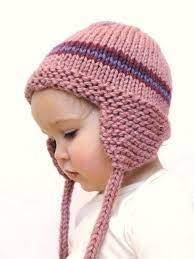 Knit Baby Hat With Earflaps Baby Hats Knitting Baby Hat Knitting Pattern Knitting
