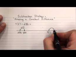 Subtraction Strategy Keeping A Constant Difference Youtube Subtraction Strategies Subtraction Strategies