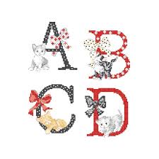 The Big Cats Alphabet Chart Les Brodeuses Parisiennes
