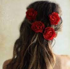 I Heart Red On Pinterest 45 Pins Flowers In Hair Rose Hair Hair Accessories