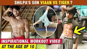 Shilpa shetty and raj kundra's son viaan turned a year older today. Shilpa Shetty S Son Viaan Inspired By Tiger Flaunts His Abs Tiger S Epic Reaction On Workout Video Youtube