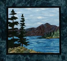 Bits And Pieces Quilt Shop New Hampshire Lakeside Retreat Pieced Quilt Pattern By Cynthia England Landscape Art Quilts Landscape Quilts Landscape Quilt