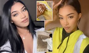 A glam plasterer films herself doing construction work while wearing FAKE  NAILS