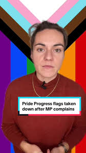 LGBT+ Pride Progress flags taken down after complaint from MP #lgbtnews  #lgbtnewsuk #ukpolitics #transnews #londonnews