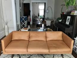 Check spelling or type a new query. West Elm Brooklyn Leather Sofa In Sienna Apartment Therapy S Bazaar