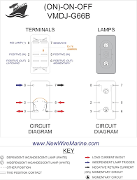 When the nav/anc rocker switch is in the up position both the red/green and the white lights are on. Rocker Switch Wiring Diagrams New Wire Marine