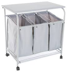 Check spelling or type a new query. Lavish Home Rolling 3 Bin Laundry Sorter And Ironing Station Gray Contemporary Hampers By Dcg Wholesale Houzz