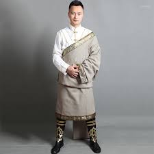 Mens Traditional Tibetan Robe ...